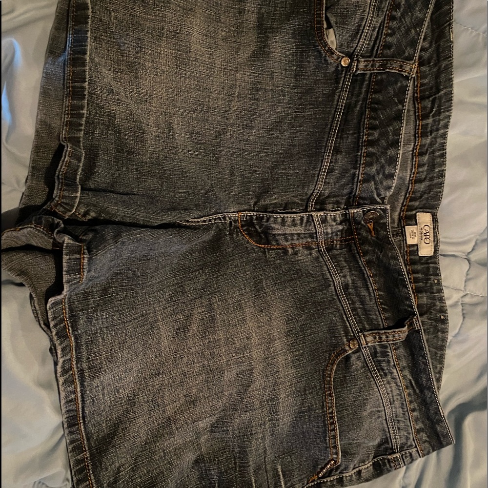 Plus size jean shorts